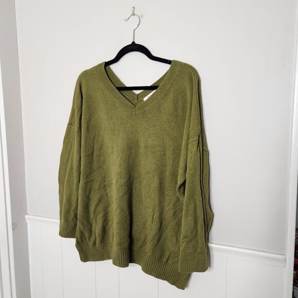 MADEWELL Green Knit V Neck weater - Picture 1 of 6